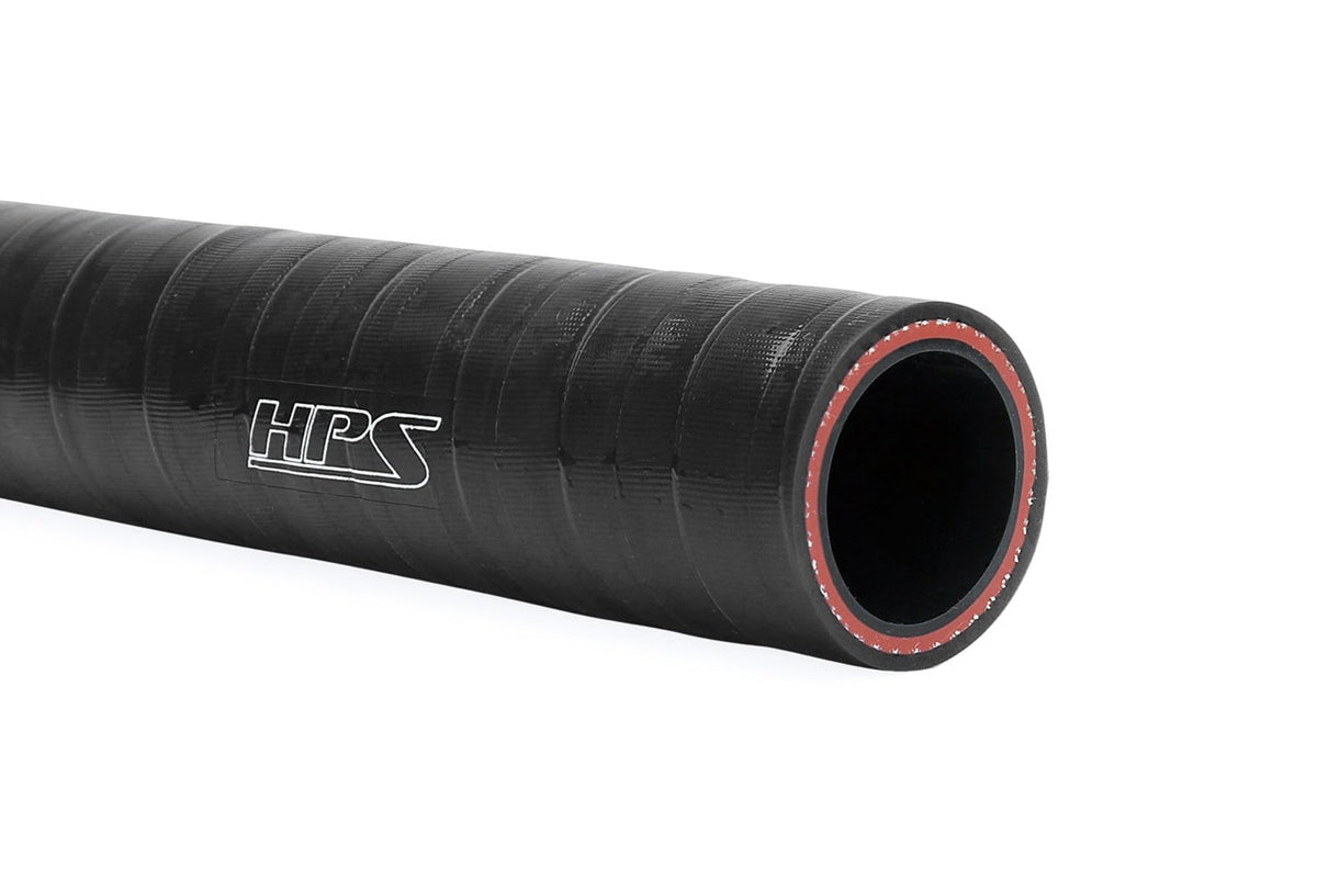 HPS 1" (25mm), FKM Lined Oil Resistant High Temperature Reinforced Silicone Hose, 6 Feet Long, Black