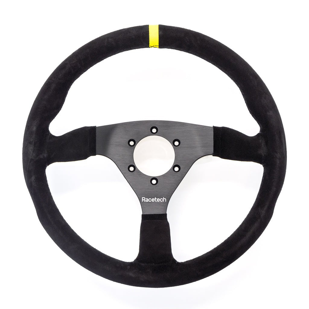 Steering Wheel, 13.7 in. Flat Anatomical Grip 3 spoke Suede